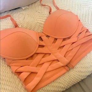 Crop top with cutouts